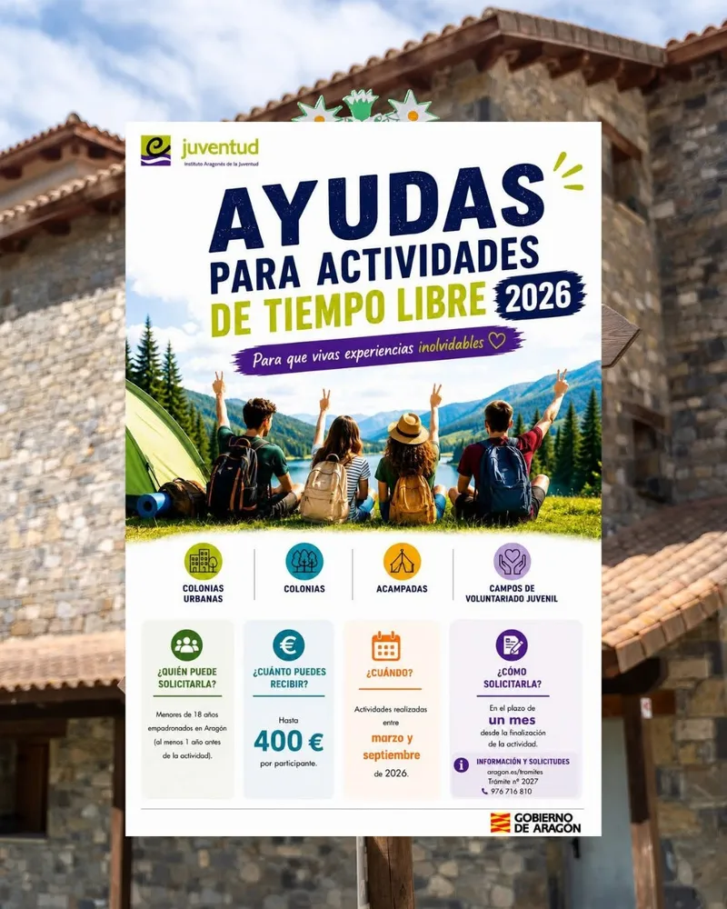 El Instituto Aragonés de Juventud lanza ayudas para actividades de ocio juvenil
