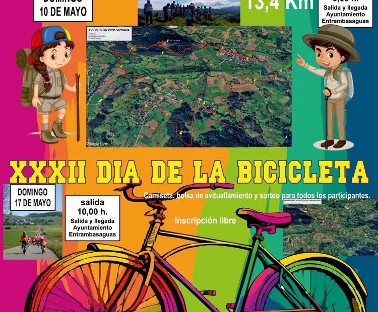 Entrambasaguas celebra la XVII Marcha Subida al Pico Vizmaya y XXXII Día de la Bicicleta