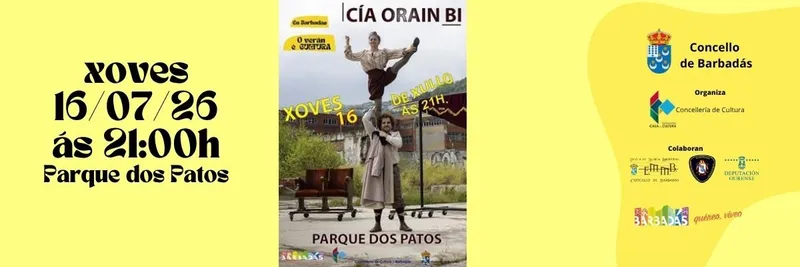 El circo llega a Barbadás con el espectáculo 'MUTE' de la Cía Orain Bi
