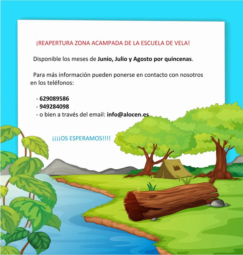 Alocén reabre su zona de acampada para la temporada de verano