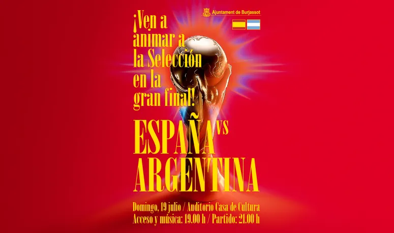 Burjassot instalará pantalla gigante para la final del Mundial entre España y Argentina