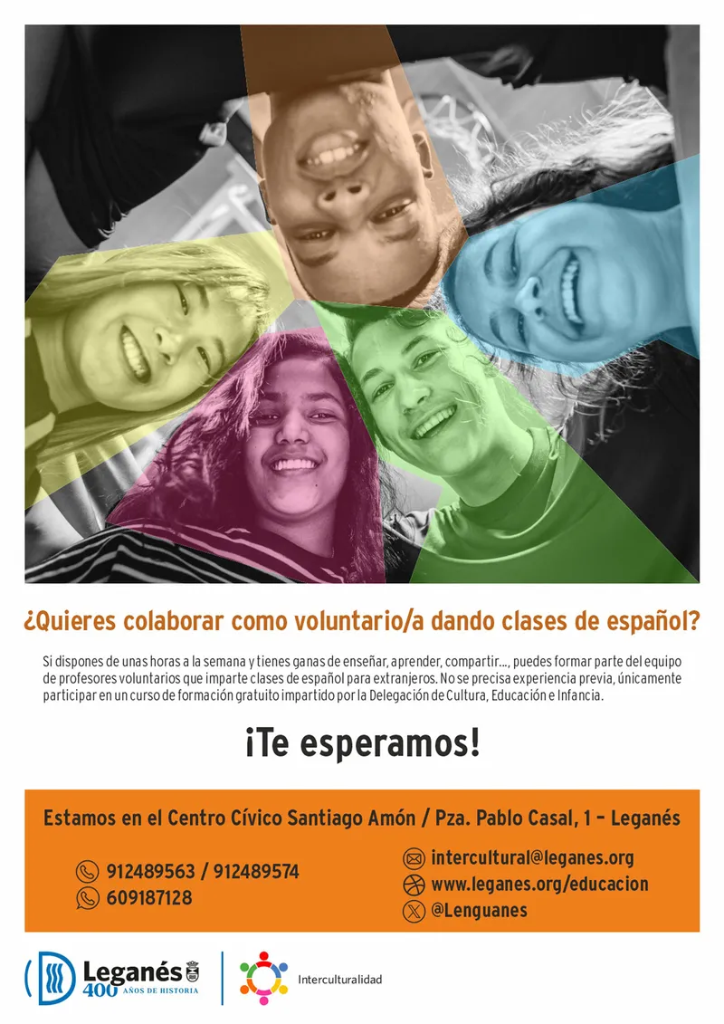 Leganés busca voluntarios para enseñar español a inmigrantes