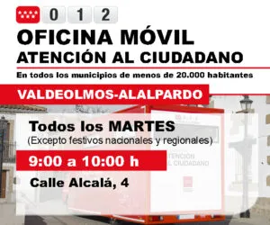 Valdeolmos-Alalpardo acerca la administración con su Oficina Móvil el 14 de julio