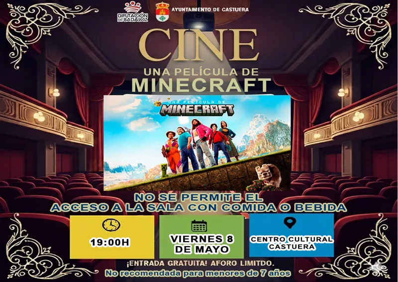 Castuera proyecta 'Una película de Minecraft' para el público infantil este viernes