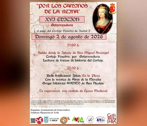 Gotarrendura celebra la XVI edición de 'Por los caminos de la Reina' con cortejo fúnebre y baile tradicional