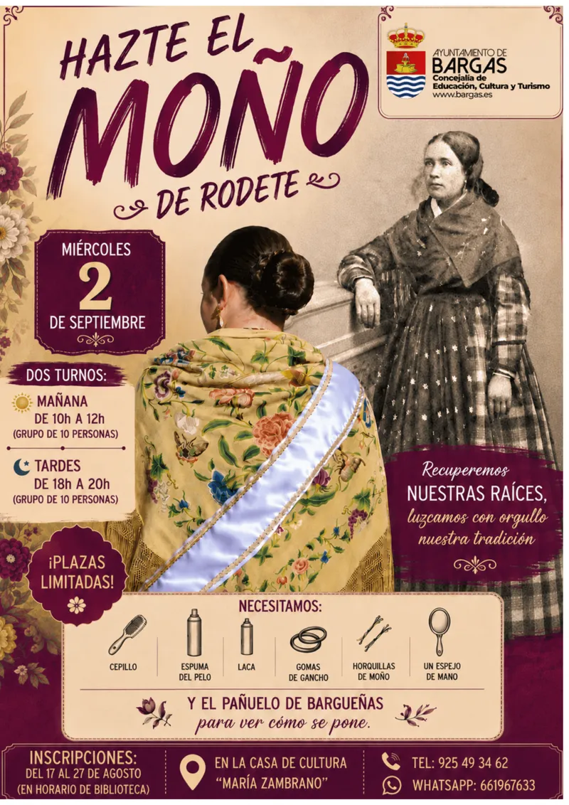 Bargas celebra el evento cultural 'Hazte el moño de rodete' el 2 de septiembre