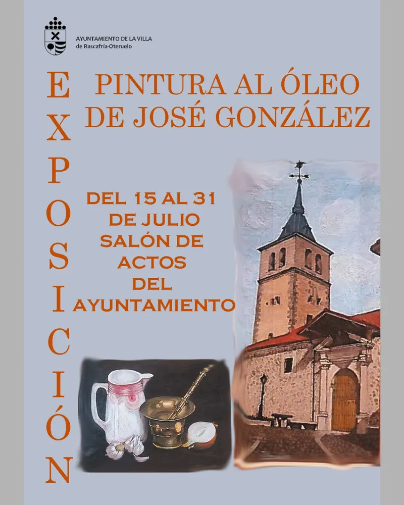 Exposición de óleo de José González en el Salón de Actos del Ayuntamiento de Rascafría