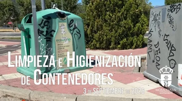 Moralzarzal refuerza la limpieza con un servicio diario de higienización de contenedores
