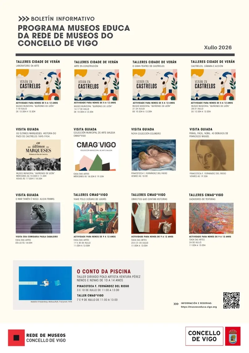 La Red de Museos de Vigo presenta su programación para julio de 2026