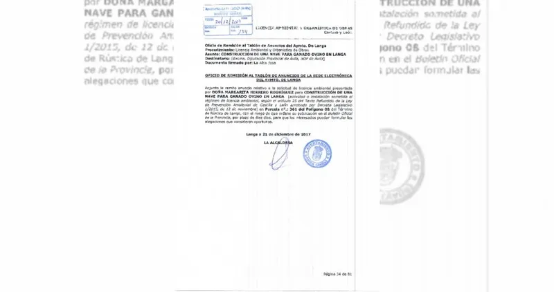 Langa aprueba la construcción de una nave para ganado ovino