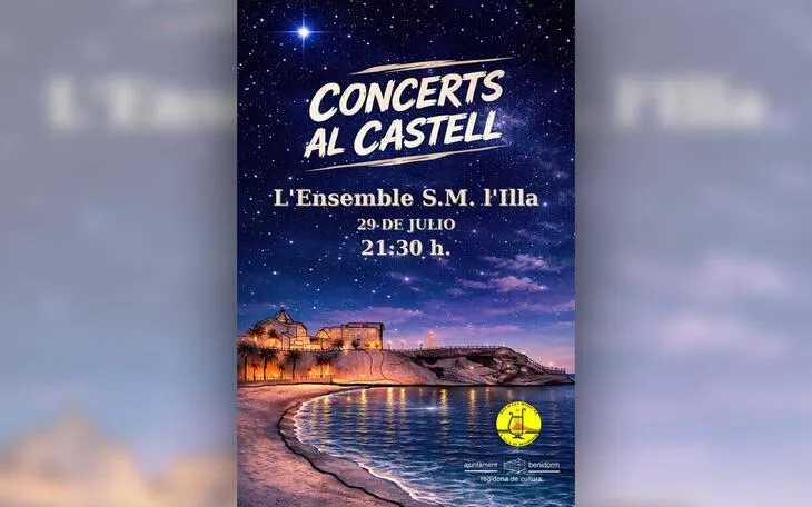 L’Ensemble de la S.M. L’Illa de Benidorm actúa este jueves en el ciclo 'Concerts al Castell'