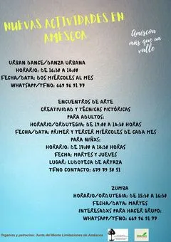 El Valle de Améscoa programa actividades socioculturales y deportivas para sus vecinos