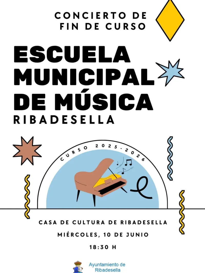 Ribadesella celebra el fin de curso musical con un concierto gratuito en la Casa de Cultura