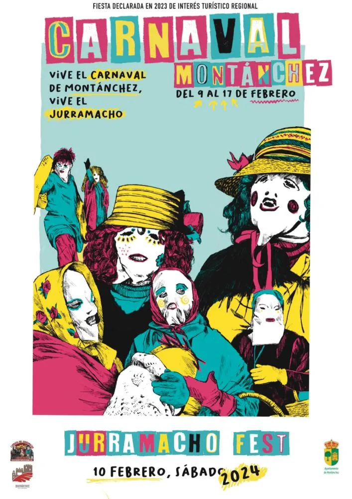 Montánchez anuncia el Carnaval del Jurramacho 2024 con portada diseñada por artista local