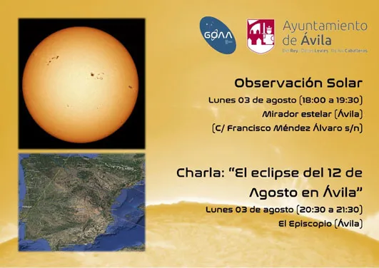 Ávila se prepara para el eclipse solar del 12 de agosto con observación y charla