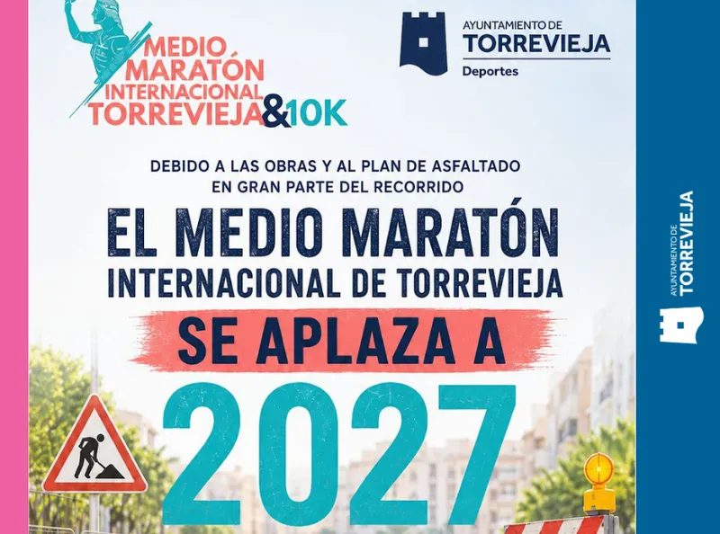 Torrevieja pospone el Medio Maratón y la 10K hasta 2027 por obras