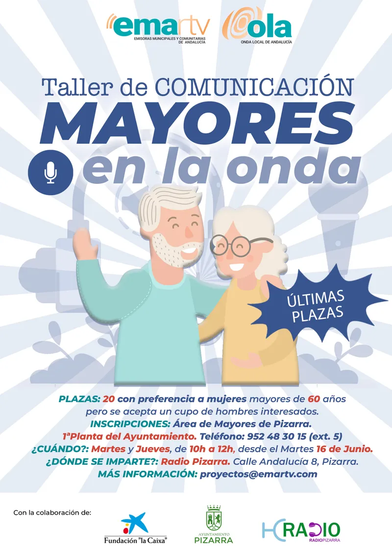 Pizarra impulsa el envejecimiento activo con el programa radiofónico 'Mayores en la Onda'