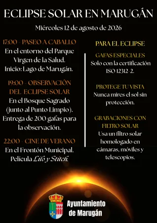 Marugán celebra el eclipse solar con actividades especiales el 12 de agosto