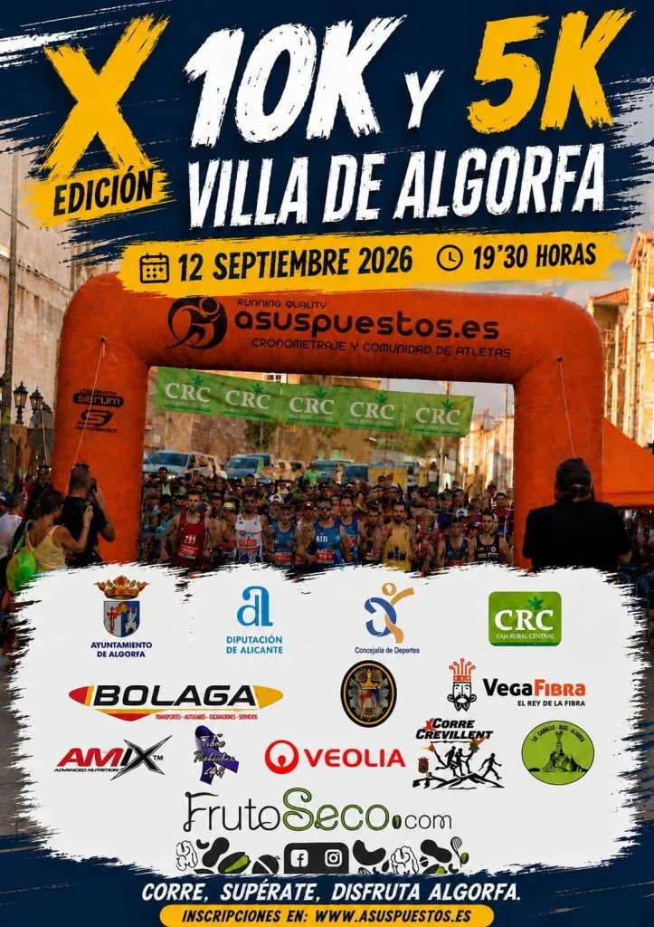 Algorfa celebra su décima edición de la Carrera 10K y 5K Villa de Algorfa