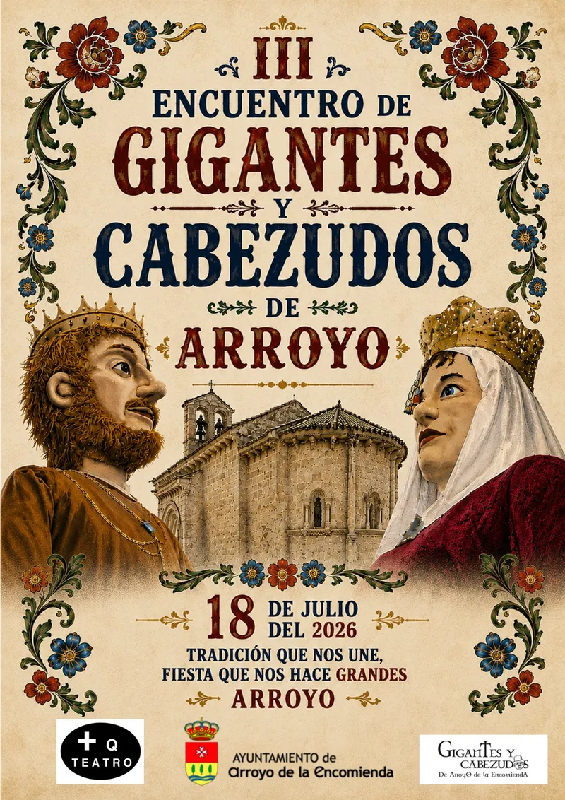 Arroyo de la Encomienda celebra el III Encuentro de Gigantes y Cabezudos el 18 de julio