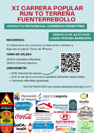 La XI Carrera Popular "Run to Terreña" recorrerá Fuenterrebollo el próximo 18 de junio