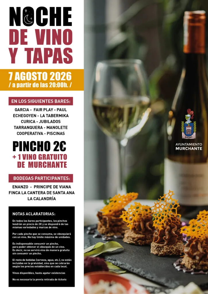 Murchante celebra la Noche de Vino y Tapas 2026
