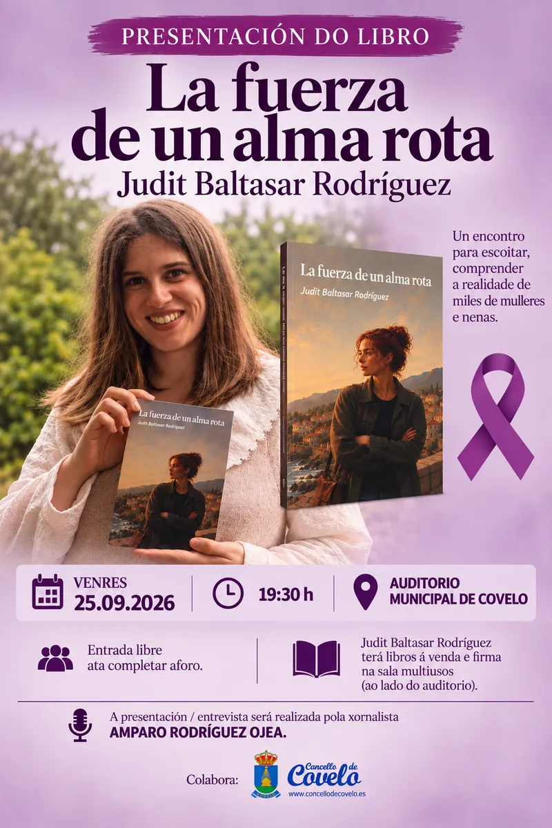 Presentación del libro 'La fuerza de un alma rota' en Covelo