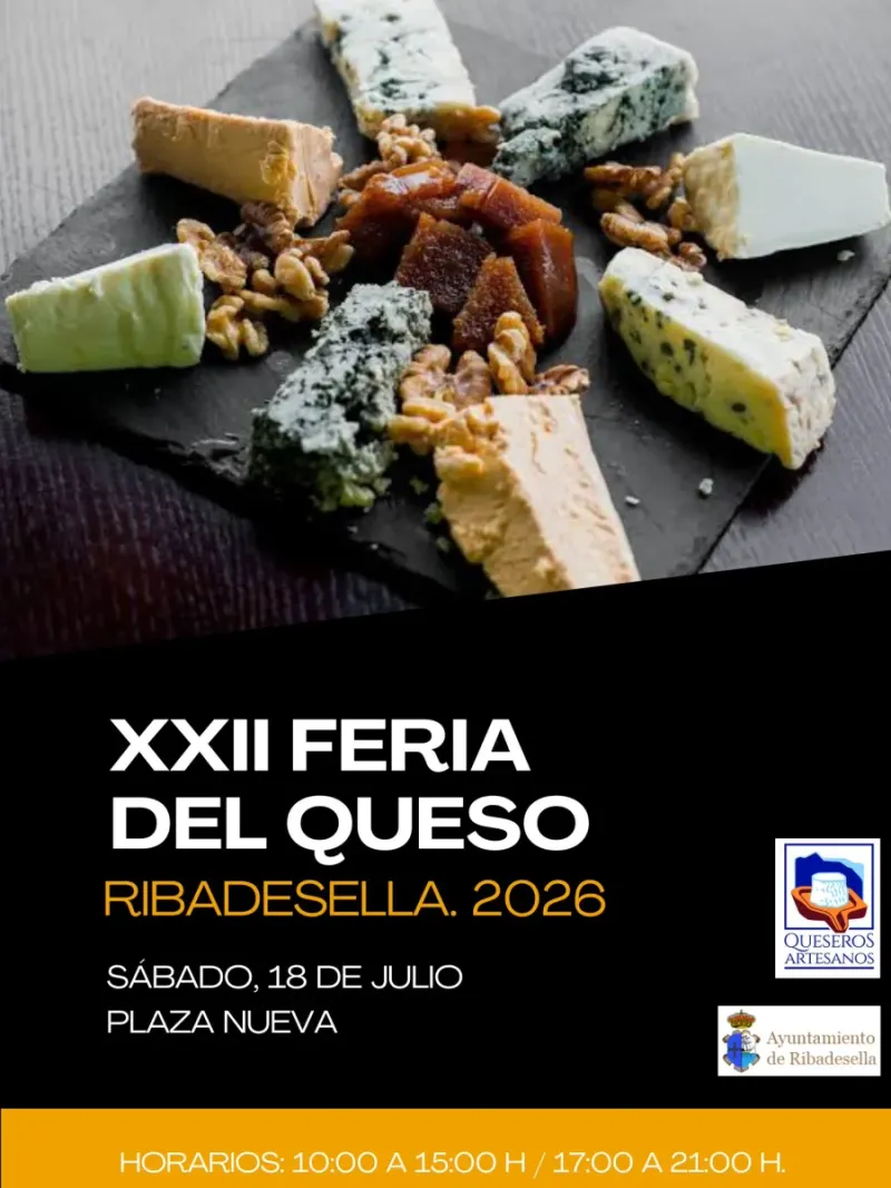 Ribadesella celebra la XXII Feria de Quesos Artesanos de Asturias el 18 de julio