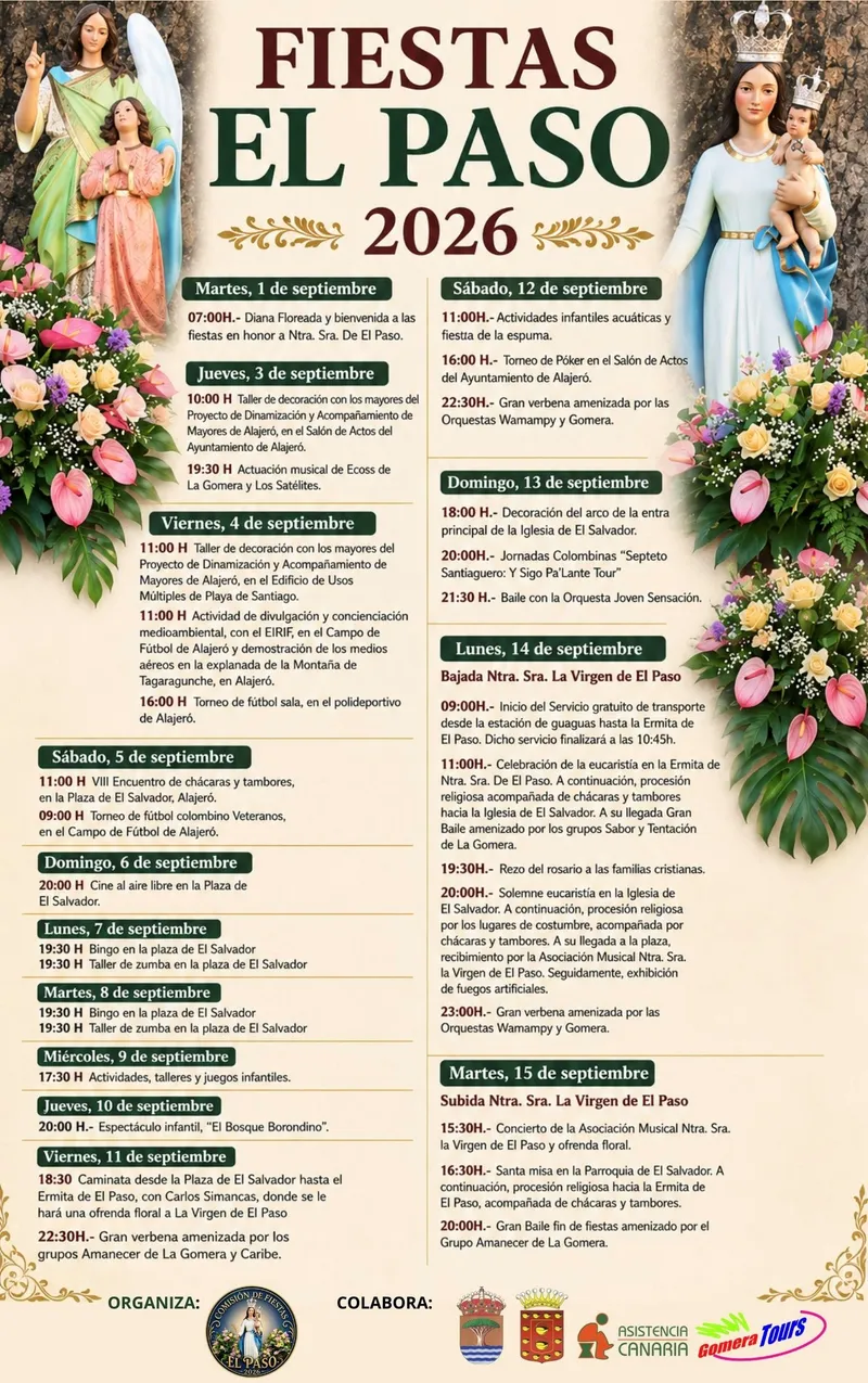 Alajeró celebra sus Fiestas de El Paso del 1 al 15 de septiembre con un programa variado