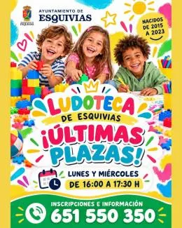 Últimas plazas disponibles en la ludoteca municipal de Esquivias para niños de 2 a 10 años
