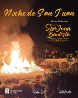 Telde celebra San Juan y su 675 aniversario con una hoguera encendida por flecha de fuego