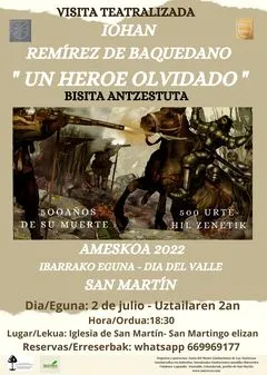 Visita teatralizada 'Un héroe olvidado' en Améscoa Baja