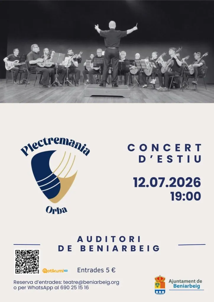 Plectremania Orba ofrecerá un concierto de verano en el Teatre-Auditori de Beniarbeig
