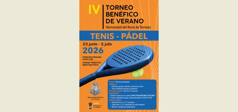 Tomares celebra su IV Torneo Benéfico de Tenis-Pádel con fines solidarios