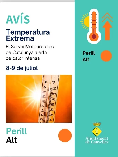 Alerta por calor intenso en Canyelles: Protección Civil mantiene el nivel de riesgo alto