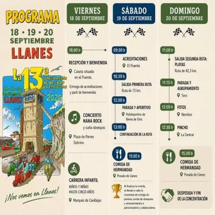 Llanes acoge la 13ª Concentración de Vespas y Lambretas del 18 al 20 de septiembre