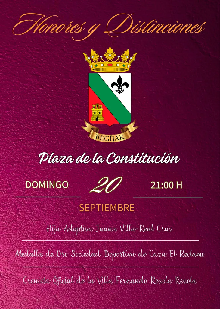 Begíjar honra a Fernando Rezola, la Sociedad de Caza y Pesca y Juana Villa-Real en su Gala de Distinciones
