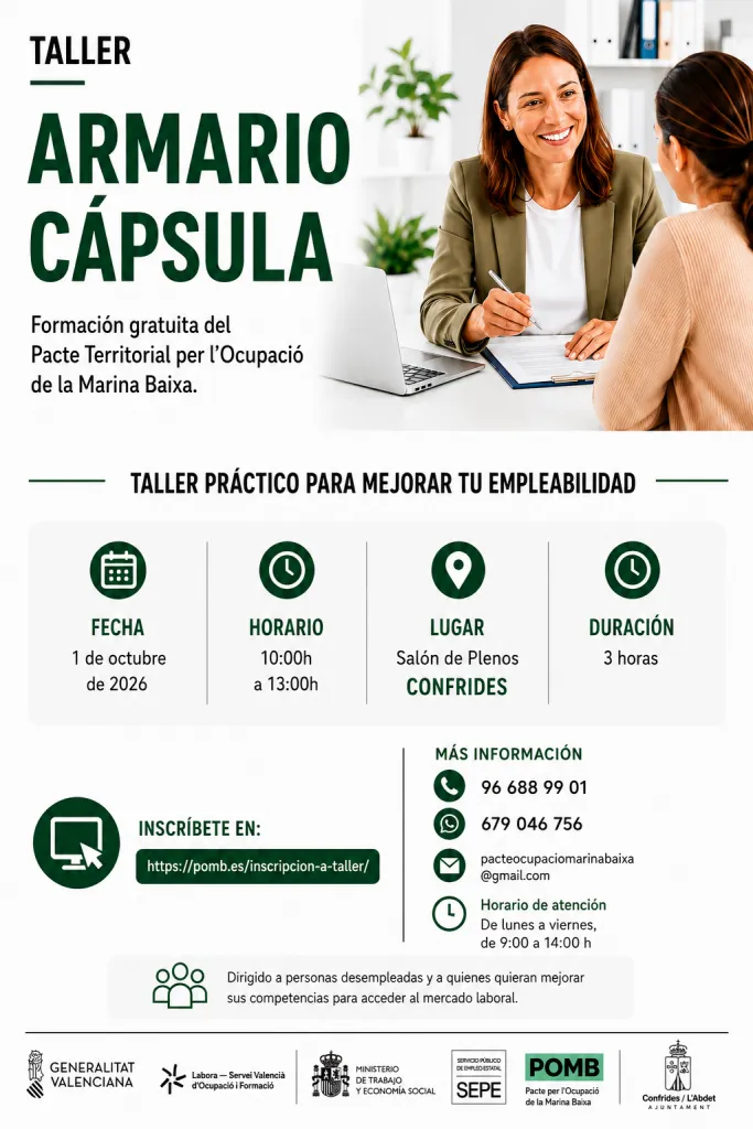 Confrides impulsa la empleabilidad con un taller gratuito sobre "Armario Cápsula"