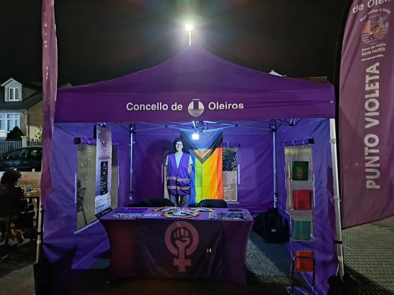 Oleiros instala un Punto Violeta en las fiestas de Nós para prevenir la violencia machista