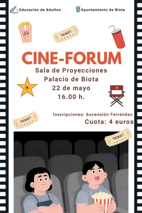 Biota celebra una nueva sesión de Cine-Fórum en el Palacio de Biota