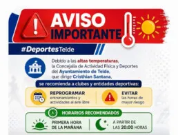 Telde aconseja modificar horarios deportivos por altas temperaturas