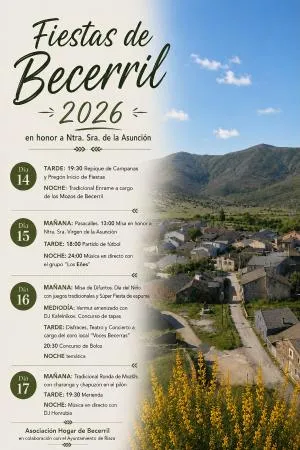 Riaza Becerril celebra sus fiestas patronales en agosto