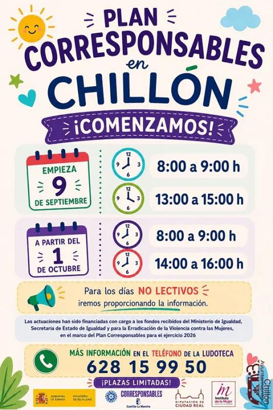 Chillón lanza el Plan Corresponsables para facilitar la conciliación familiar