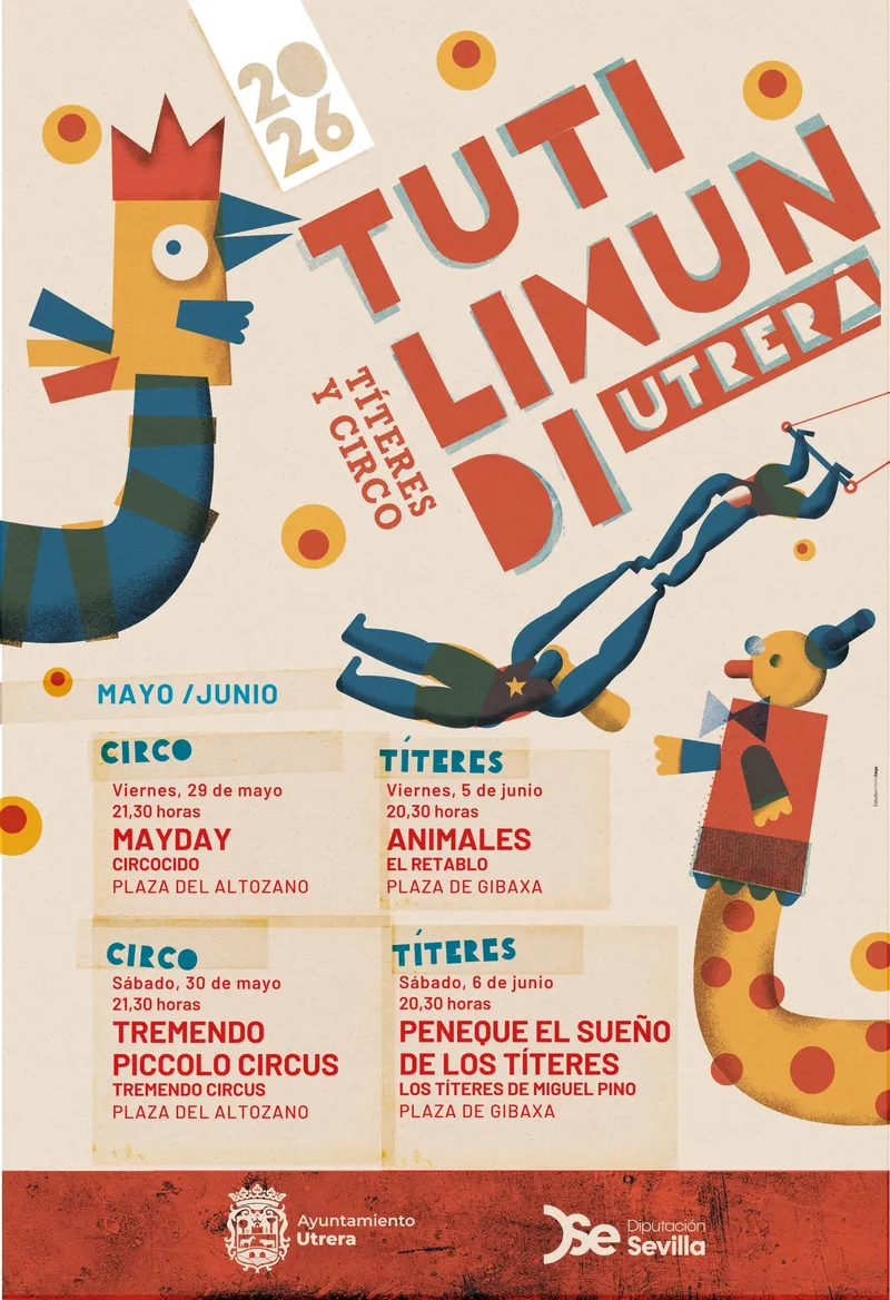 Utrera celebra el 'Tuti Limun di Utrera' con espectáculos de circo y títeres