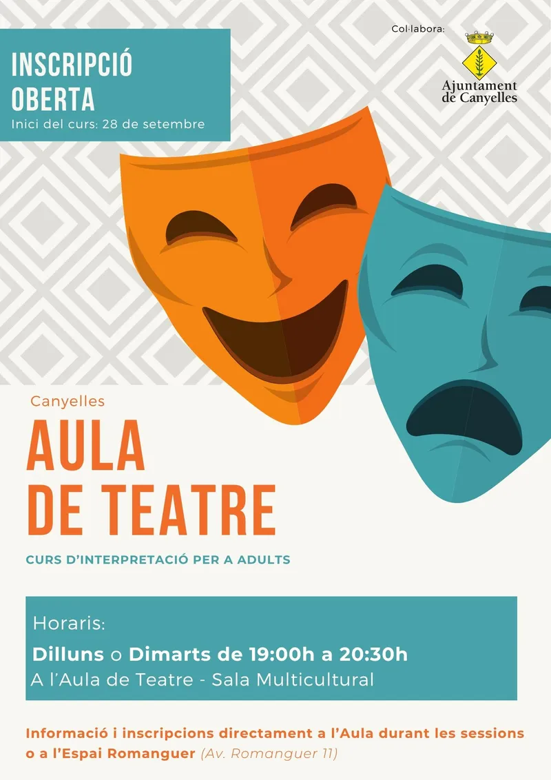 El Aula de Teatre de Canyelles abre inscripciones para su nuevo curso