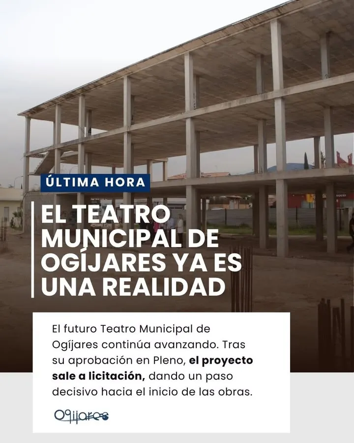 Ogíjares licita el nuevo Teatro Municipal con una inversión de 2,9 millones de euros