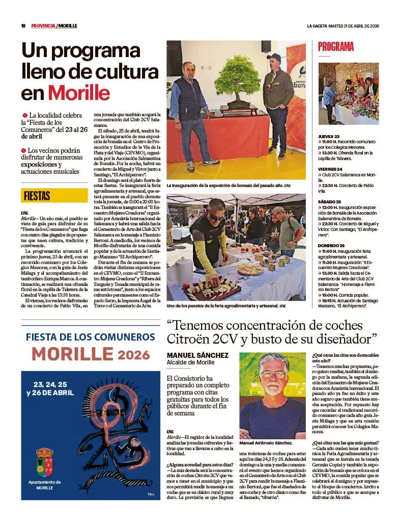 Morille celebra la festividad de San Marcos con actividades culturales y gastronómicas