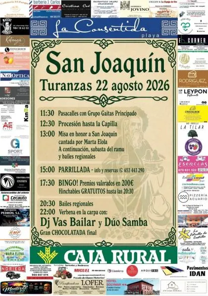 Turanzas celebra la fiesta de San Joaquín con verbena, parrillada y actividades para todos