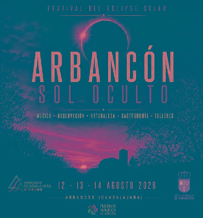 Arbancón se prepara para ser epicentro del eclipse solar total con el festival "Arbancón Sol Oculto"