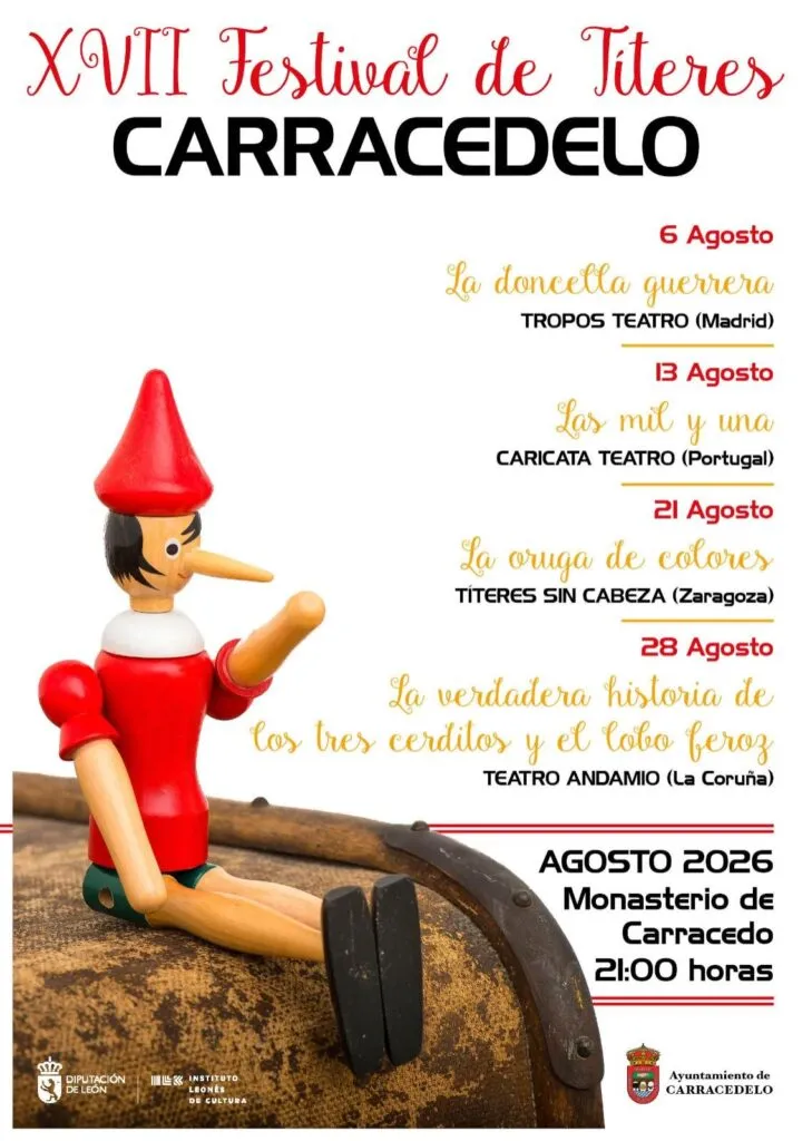 Carracedelo celebra su Festival de Títeres en agosto con compañías nacionales e internacionales
